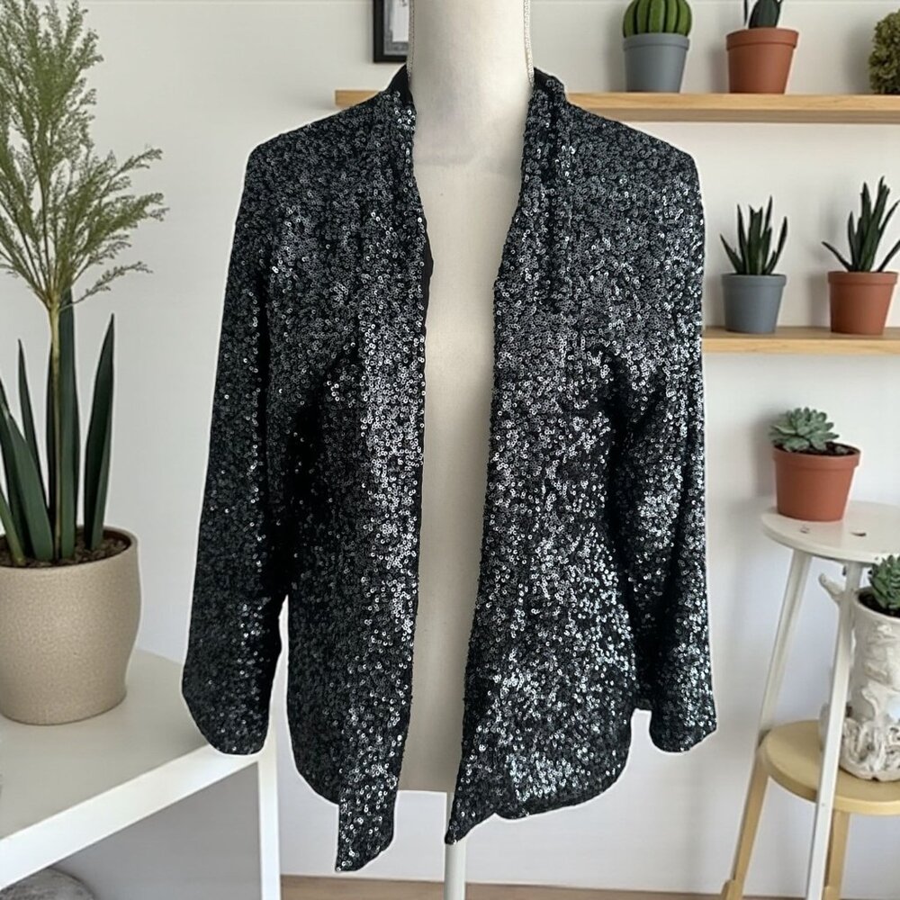 GAP Black Sequin Blazer